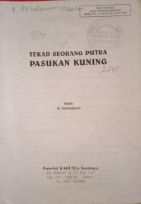 Image of Tekad Seorang Putra Pasukan Kuning